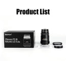 AstrHori 25 mm F2.8 2-5X Objectif Macro Plein Format Pour Appareils Photo Sans Miroir FF