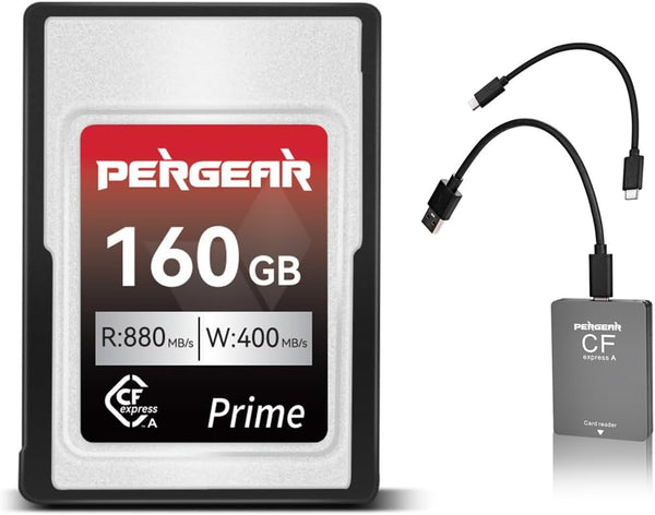 Carte mémoire Pergear Professional CFexpress Type A (160 Go) pour appareils photo Sony