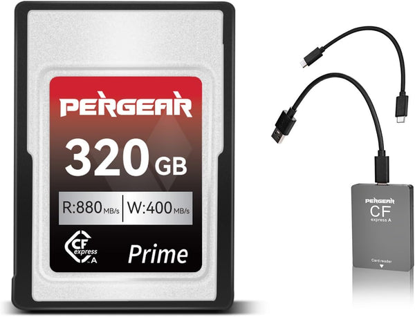 Carte mémoire Pergear Professional CFexpress Type A (320 Go) pour appareils photo Sony
