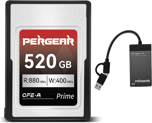 Carte mémoire Pergear Professional CFexpress Type A (520 Go) pour appareils photo Sony