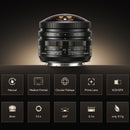 Objectif fisheye circulaire AstrHori MF 8mm F2.4 pour Fujifilm GFX & Hasselblad XCD