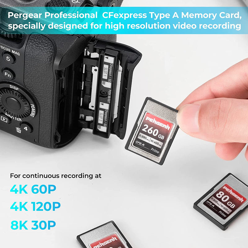 Carte mémoire Pergear Professional CFexpress Type A (80 Go) pour Sony