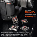 Carte mémoire PERGEAR CFE-B Prime CFexpress Type-B (4 To) Pour Nikon Z8/Z9