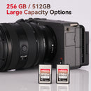 Pergear 256 Go Carte Mémoire VPG200 Vérifié CFexpress Type A Standard pour Appareils Photo Sony Alpha et FX