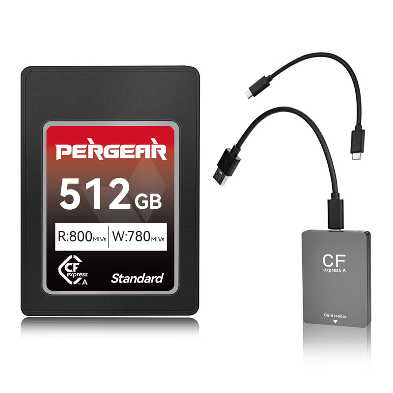 Pergear 512 Go Carte mémoire CFexpress Type A standard pour appareils photo Sony Alpha et FX