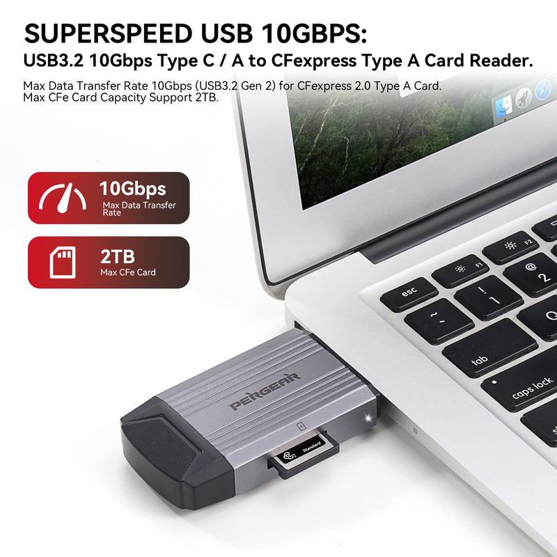 Pergear 512 Go Carte Mémoire VPG200 Vérifié CFexpress Type A Standard pour Appareils Photo Sony Alpha et FX