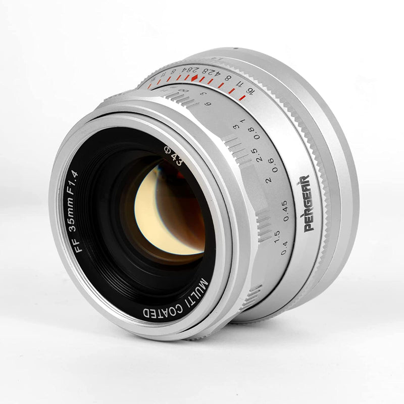 PERGEAR 35 mm F1.4 Objectif à mise au point manuelle plein format Angle de vision de 63,2°