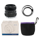 Pergear 50 mm F1.8 Objectif fixe à mise au point manuelle pour appareils photo Fuji, Sony et M4/3