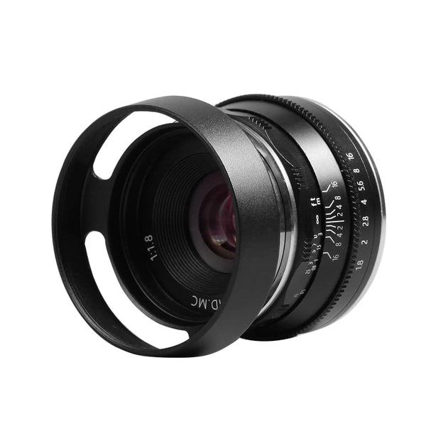 Objectif fixe Pergear 25 mm F1.8 à mise au point manuelle pour appareils photo Fujifilm/Sony/M4/3