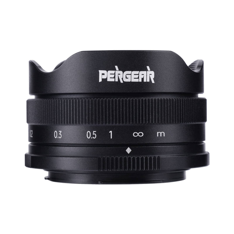 Objectif Pergear 10 mm F5.6 Pancake Fisheye pour appareils photo APS-C Fuji, M4/3, Sony et Canon