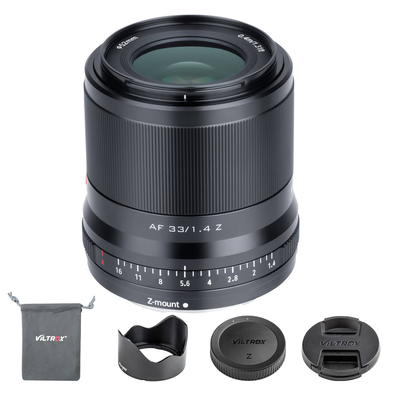 VILTROX 33 mm F1.4 Objectif autofocus pour appareils photo Nikon, Fuji, Sony, Canon