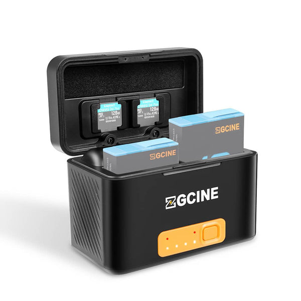 ZGCINE G10 Mini Boîtier de Charge Sans Fil pour Batterie Gopro Hero 10 Hero 9/8/7/6/5