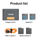 ZGCINE G10 Mini Boîtier de Charge Sans Fil pour Batterie Gopro Hero 10 Hero 9/8/7/6/5