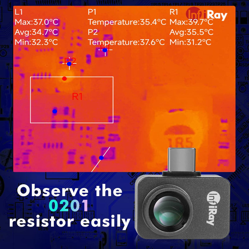 InfiRay P2 Pro Caméra thermique, Imageurs thermiques avec objectif