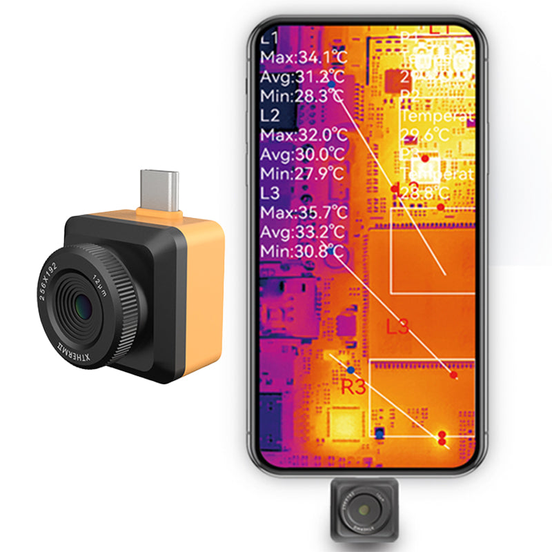 Imageur de caméra thermographique macro InfiRay T2S Plus 8 mm pour téléphones intelligents Android et iOS