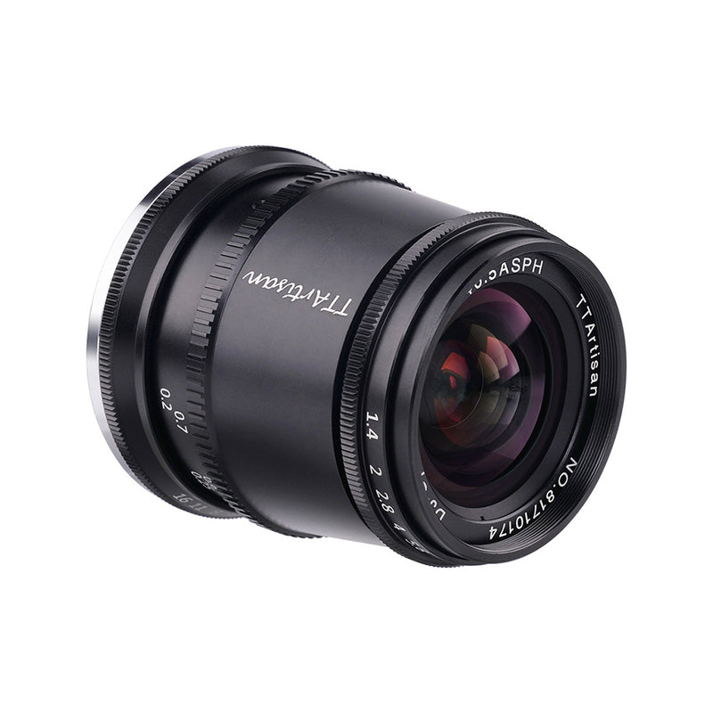 Objectif TTArtisan 17 mm F1.4 pour appareils photo Fuji, Sony, MFT, Leica, Nikon et Canon