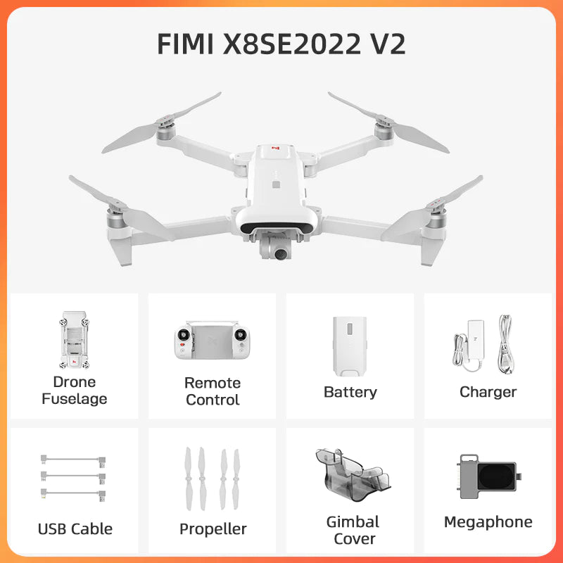FIMI X8SE 2022 Caméra Drone 4K Professionnel Quadcopter Caméra RC Hélicoptère GPS RC Drone