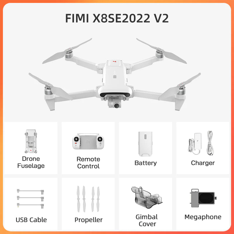 FIMI X8SE 2022 Camera Drone 4K Professionnel Quadcopter Camera RC Heli